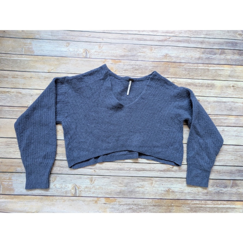 Free People Elias Cashmere Cropped Sweater Women S Blue